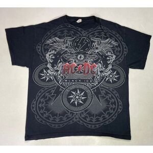 ACDC Black Ice T-shirt Men Large Black Short Sleeve Music AC/DC
